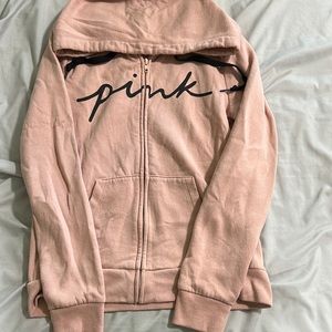 Peach/pink zip up hoodie